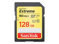 SanDisk Extreme - Carte mémoire flash - 128 Go - Video Class V30 / UHS Class 3 / Class10 - SDXC UHS-I