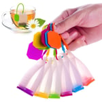 Food-grade Silicone Tea Bags Colorful Style Strainers Herbal Orange