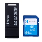 64GB SD Memory Card with USB Reader Adapter Compatible with Nikon COOLPIX S6900 S7000 S9900 S33 S32 S31 S01 S02 S6800, SLR L26 L810 L610 L820 L28, W100 W300 B600 A100 A300 A900 A1000 Digital Camera