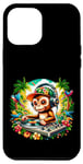 Coque pour iPhone 15 Plus Monkey Casque de DJ amusant pour homme, femme, enfant