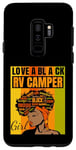 Galaxy S9+ Black Independence Day - Love a Black RV Camper Girl Case