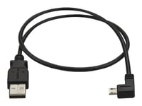 StarTech.com Câble USB vers Micro USB coudé à angle gauche de 50 cm - Cordon de charge / synchronisation Micro USB - 0,25 mm² - M/M - Noir - Câble USB - Micro-USB de type B (M) à angle gauche...