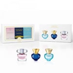Versace Womens Mini Trio Set  (dylan blue, dylan turquoise, bright crystal)