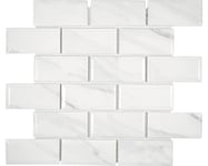 Mosaik keramik metro carrara 29,1x29,55 cm vit blank CG MCR