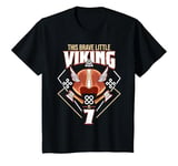 Youth This Brave Little Viking Is 7 - Cool Viking 7th Birthday T-Shirt