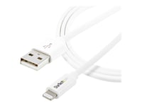 Startech.Com 1 M Usb Till Lightning-Kabel - Iphone/Ipad/Ipod-Laddningskabel - Lightning Till Usb-Kabel För Laddning Med Hög Hastighet - Apple Mfi-Certifierad - Vit - Lightning-Kabel - Lightning Hane Till Usb Hane - 1 M - Dubbelt Skärmad - Vit - För