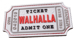 JTG Large Walhalla Ticket Rubber Patch (Färg: Vit)
