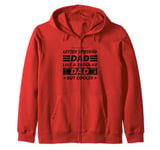 Funny Letter Writing Dad Like A Regular Dad But Cooler Zip Hoodie