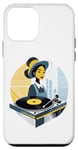 Coque pour iPhone 12 mini Platine disque, rétro, vintage, tournante, DJ, vinyle