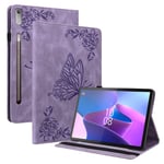 Läderfodral Fjärilar  Lenovo Tab P12 Lila