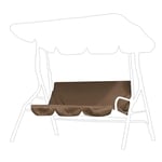 Swing Seat Cushion, Courtyard Garden Swing Hammock 3-Seat Cover Waterproof Fabric Protection Cover, 150x150x10cm(Brown)