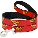 Buckle-Down Laisse pour Animal de Compagnie – Logo Wonder Woman Rouge – 1,8 m de Long – 1,27 cm de Large