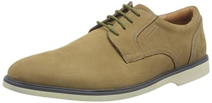 Clarks Homme Dentelle Malwood Tissu Oxford, Sable foncé, 44.5 EU