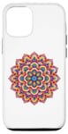 Coque pour iPhone 15 Pro Mandala Joli Mandala Coloré Méditer Yoga Cristaux Joie