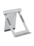 Deltaco Foldable phone/tablet stand in aluminum non-slip universal adjustable silver