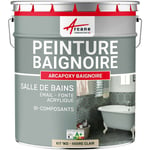 Arcane Industries - Peinture baignoire et lavabo - Résine de rénovation pour émail, acrylique et fonte 1 kg (jusqu'à 3 m² en 2 couches) Ivoire Clair