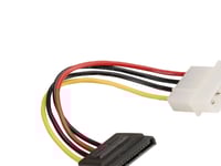 Roline 11.03.1055, 0,15 M, Molex (4-Stift), Sata 15-Stik, Hanstik/Hunstik, Sort, Rød, Hvid, Gul
