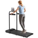 Under Desk Treadmill,2-in-1 Folding Treadmill with Side Handrail,LED Monitor and Remote Control