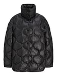 JACK & JONES Women's Jxnova Shiny Quilted Jacket Sn Coat, Black, M