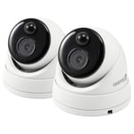 Swann 1080p Thermal Sensing Analog Outdoor/Indoor Dome Camera - 2 Pack White