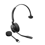 Jabra Engage 55 - Micro-casque mono sans fil avec adaptateur DECT USB-C Link 400, Microphone à réduction de bruit, Portée étendue et protection auditive -Certifié MS Teams - Noir