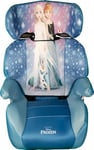 Siège auto Frozen, groupe 2-3 (de 15 à 36 kg) pour fille, en blanc et bleu clair, avec les princesses Anna, Elsa et le très gentil Olaf