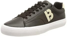 BOSS Mens Aiden Tenn Low-top Trainers with Contrast 'B' Detail Size 12 Black