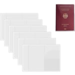 Genomskinligt case, 6 st genomskinliga passfodral, passfodral, passskydd i genomskinlig plast, passfodral för pass i standardstorlek