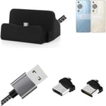 Charging Station for Huawei P60 + USB-Typ C u. Micro-USB-Adapter