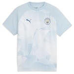 PUMA Manchester City Tränings T-Shirt Pre Match - Silver Sky/Blå Barn adult 774374 01