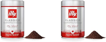 Illy Coffee, Classico Ground Coffee, Medium Roast, Made from 100% Arabica Coffee