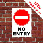 Signs for Shop and buisiness Entrance Exit No Entry This Way Arrow Social Distance (Extra Large Vinyl Sticker 3058 No Entry)