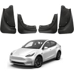 Passar Tesla Model Y Stänkskydd 4st Anti-Stänk Vinterfordon Stänkskydd Sediment Skydd Behöver Inte Borra Hål