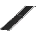 Vikbar Hundramp i Halkfri Aluminium 183 cm