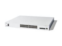 Cisco Catalyst 1300-24Xt - Switch - L3 - Smart - 24 X 10 Gigabit Ethernet + 4 X Combo 10 Gigabit Sfp+/Rj-45 - Rackmonterbar