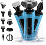 SEJOY 5in1 Mens Electric Shaver Rotary Razor Rechargeable Nose Ear Beard Trimmer