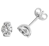 James Moore TH G51026 Sterling Silver Round Cubic Zirconia Jewellery
