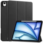 Till iPad Air 13 (2024) Slim fit tri-fold fodral Pennfack - Svart Svart