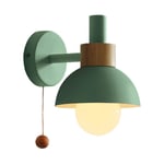Vardagsrum Veranda Mittenlampa Nordisk Minimalistisk Modern Sovrum Sänglampa Macaron Vägglampa(grön)