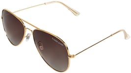 Fladen Focus UV400 polariserande solglasögon guld, brun lins