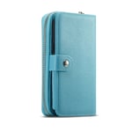 Apple iPhone XR Zipper Wallet Case Light Blue