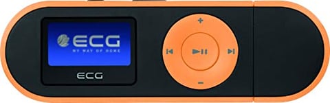 ECG PMP 20 Lecteur MP3 4 Go Black&Orange – MP3, WMA, WAV – Mémoire Interne 4 Go – Enregistreur de dictaphone – Entrée Casque USB 2.0