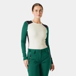 Helly Hansen Dam Lifa Merino Crew Baslager I Mellanvikt Grön M