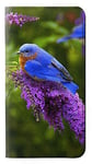Bluebird of Happiness Blue Bird PU Leather Flip Case Cover For Samsung Galaxy S10e