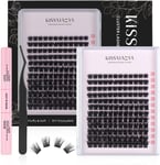 Cluster Eyelash Extensions Kit, DIY Lashes Extension Kit with Lash Bond & Seal