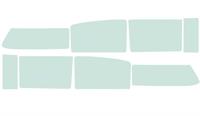 OER TF41061C 1955-57 Chevrolet 4-Door Wagon 8-Piece Green Tint Side Window Glass Set