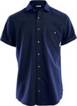 Aclima Aclima LeisureWool Short Sleeve Shirt Man Navy Blazer S, Navy Blazer