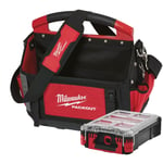 Milwaukee packout™ verktøybag 40cm med 1 tilbehørskoffert organiser