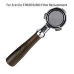 54mm Coffee Bottomless Portafilter for Breville 870/878/880 Filter with Basket Stainless Steel Replacement Espresso Machine Accessory