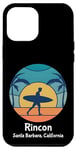 Coque pour iPhone 15 Plus Rincon Santa Barbara California Surf Vintage Surfer Beach